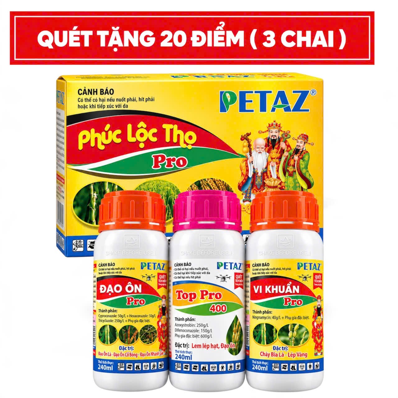 BỘ BA PHÚC LỘC THỌ PRO - 240ML